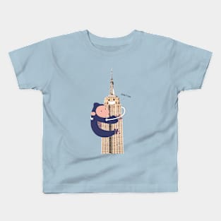 Funny Gorilla Hug Tower Kids T-Shirt